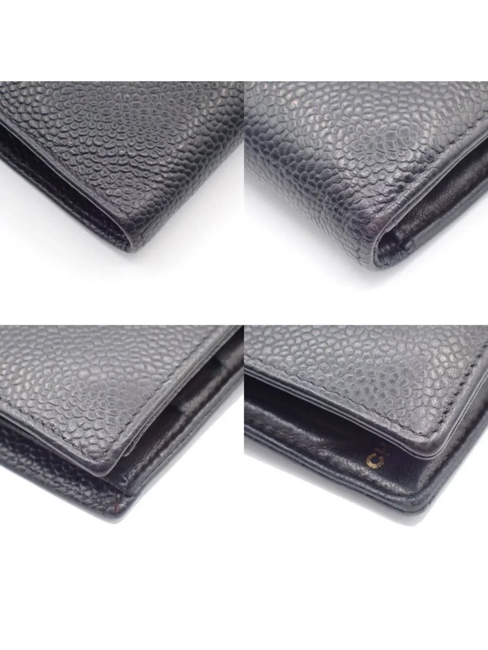Chanel CC Bifold Wallet Black Caviar Leather